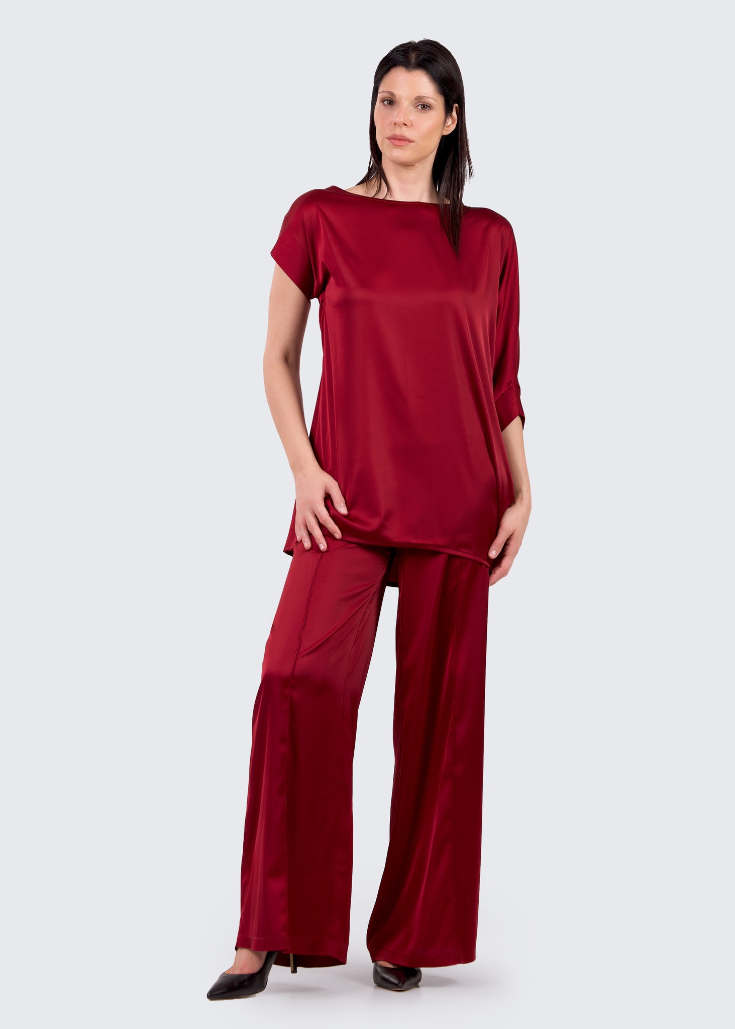Bluza SETA FLOW Asimetric, 100% svila