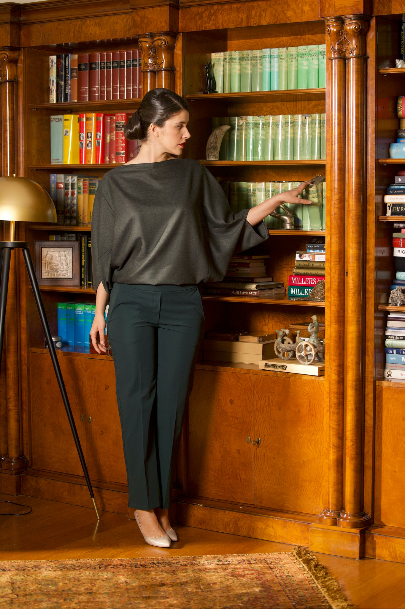 Trousers Classic Cigarette ,Viscose Elastane