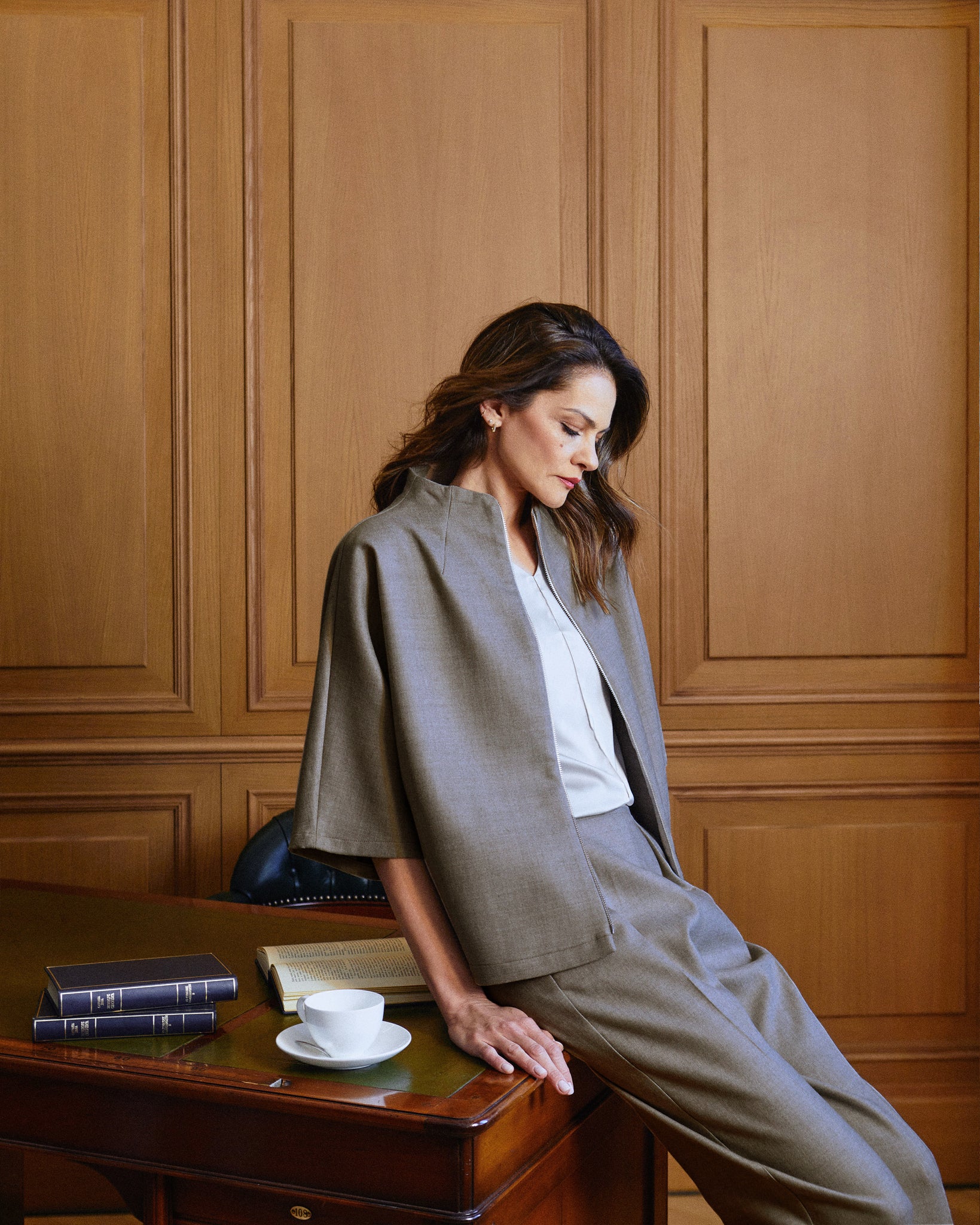 Allegra jacket, wool, dark grey